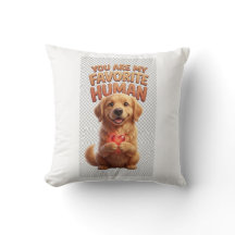 Golden Retriever Herz-Wurfkissen