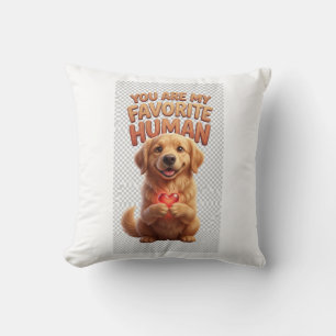 Golden Retriever Herz-Wurfkissen Kissen