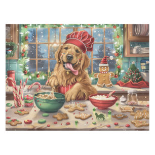 Golden Retriever Holiday Baking: Feierliche Weihna Tischdecke