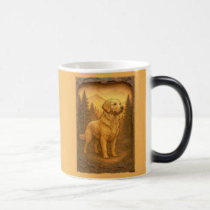Golden Retriever Holzschnitzel Print Verwandlungstasse
