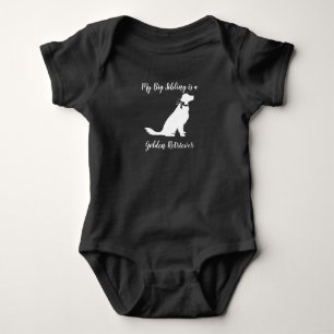 Golden Retriever Hund Baby Dusche Geschlecht Neutr Strampler