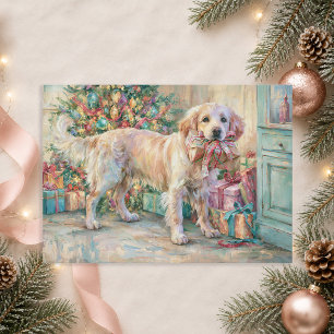 Golden Retriever Hund Baum Geschenke Weihnachten