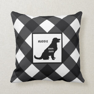 Golden Retriever Hund Brei Buffalo Karo Memorial Kissen