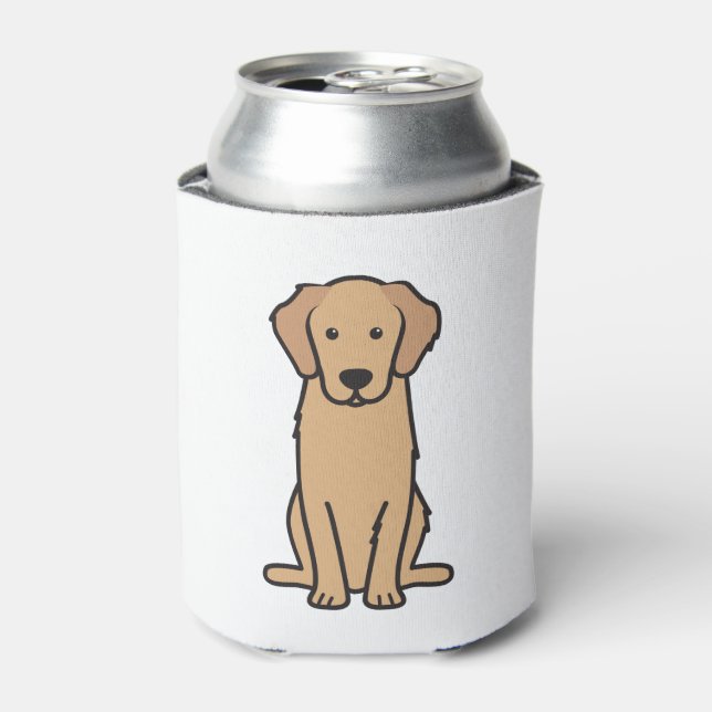 Golden Retriever Hund Cartoon Dosenkühler (Kanne Vorderseite)