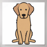 Golden Retriever Hund Cartoon