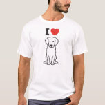 Golden Retriever Hund Cartoon T-Shirt<br><div class="desc">Golden Retriever. Design von DogBreedCartoon</div>