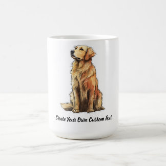 Golden Retriever Hund Erstellen Sie Ihren Eigener Kaffeetasse
