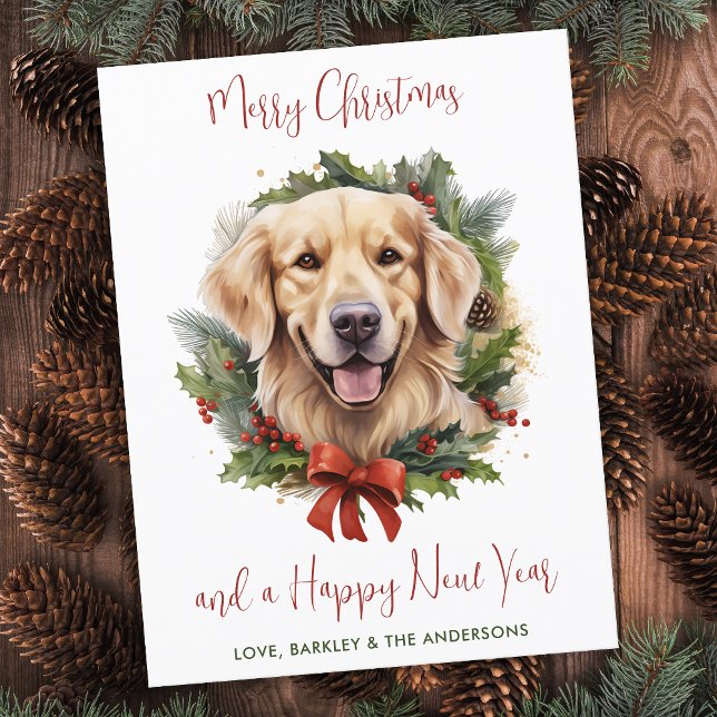 Golden Retriever Hund Frohe Weihnachtskarte (Von Creator hochgeladen)