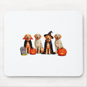 Golden Retriever Hund Gespenst Mumie Kürbis Hallow Mousepad