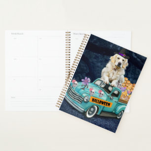 Golden Retriever Hund Halloween LKW Beängstigende Planer