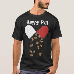 Golden Retriever Hund Happy Pill Golden Mama Vater T-Shirt