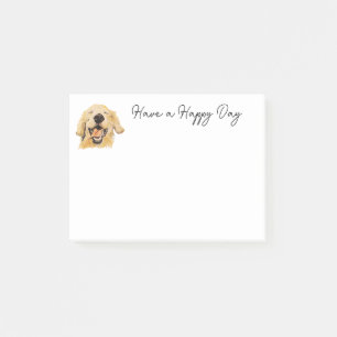 Golden Retriever Hund Haustier Tier Aquarell Post-it Klebezettel