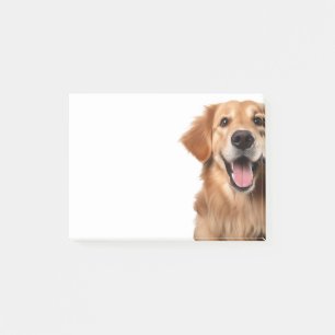 Golden Retriever Hund Haustier Tier Aquarell Post-it Klebezettel
