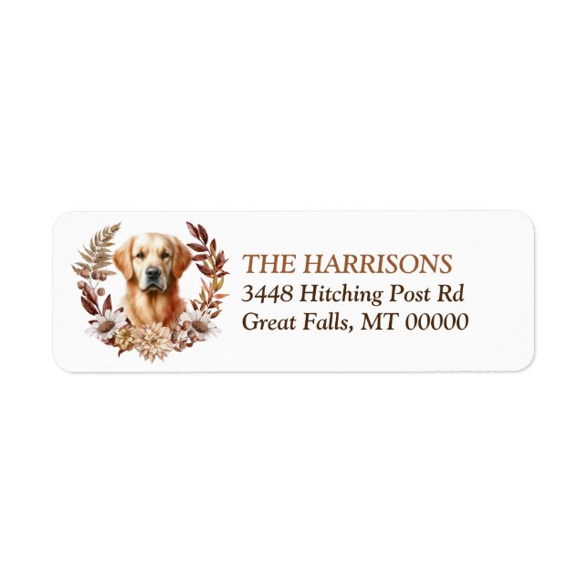 Golden Retriever Hund Herbstkranz (Vorne)