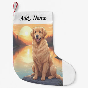 Golden Retriever Hund Kleiner Weihnachtsstrumpf