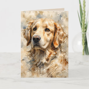 Golden Retriever Hund Kunst Design Karte