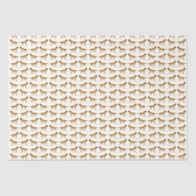 Golden Retriever Hund mit Tennis Ball Tissue Seidenpapier (Vorderseite)