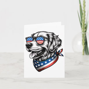 Golden Retriever Hund Patriotisch 4. Juli Amerika Karte