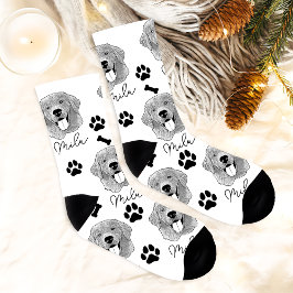 Golden Retriever Hund Personalisiert Zeichnend Han Socken