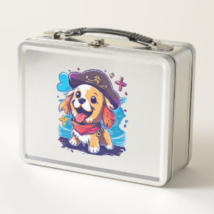 Golden Retriever Hund Pirate Metall Brotdose