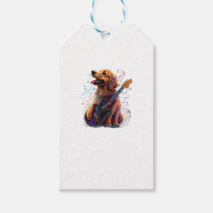 Golden Retriever Hund Playing Electric Guitar Rock Geschenkanhänger