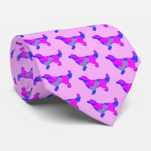Golden Retriever Hund Rosa Silhouette Pink Neck Krawatte