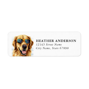 Golden Retriever Hund Rücksende-Adressetiketten