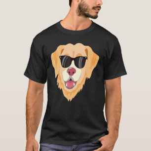 Golden Retriever Hund S Sonnenbrille Grafik T-Shirt