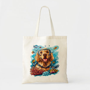 Golden Retriever Hund Schnorcheln am Korallenriff Tragetasche