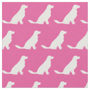 Golden Retriever Hund Silhouette Pet Pink Stoff
