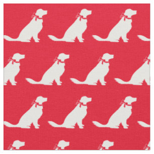 Golden Retriever Hund Silhouette Roter Hund Stoff