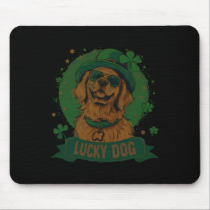 Golden Retriever Hund - St. Patrick's Day Saint Pa Mousepad