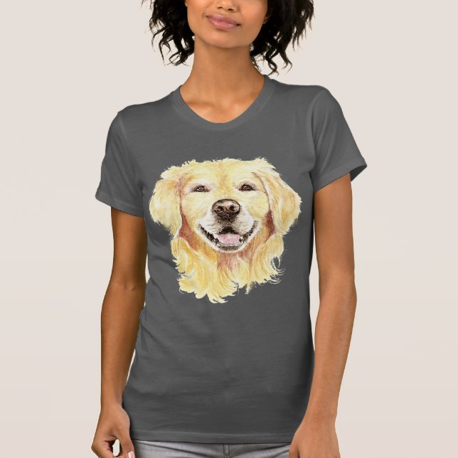 Golden Retriever Hund Tier Art T-Shirt (Vorderseite)
