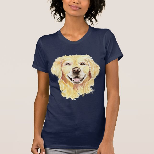 Golden Retriever Hund Tier Art T-Shirt (Vorderseite)