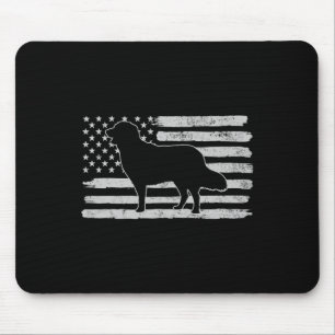 Golden Retriever Hund USA-Flagge 4. Juli Mousepad