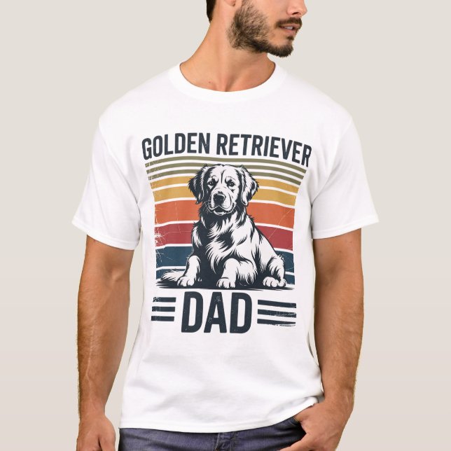 Golden Retriever Hund Vater T-Shirt (Vorderseite)