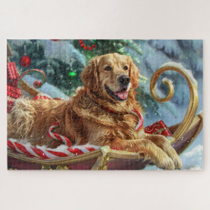 Golden Retriever Hund Weihnachtsfestlich
