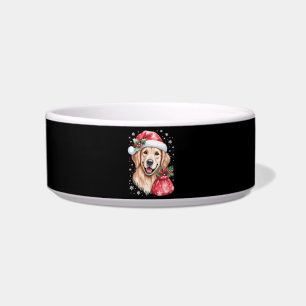 Golden Retriever Hund Weihnachtslicht Feiertagsfei Napf
