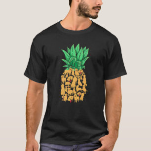 Golden Retriever Hunde Ananas Sommerferien T-Shirt