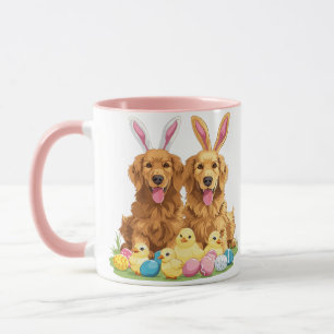 Golden Retriever Hunde Bunny Ears Tasse
