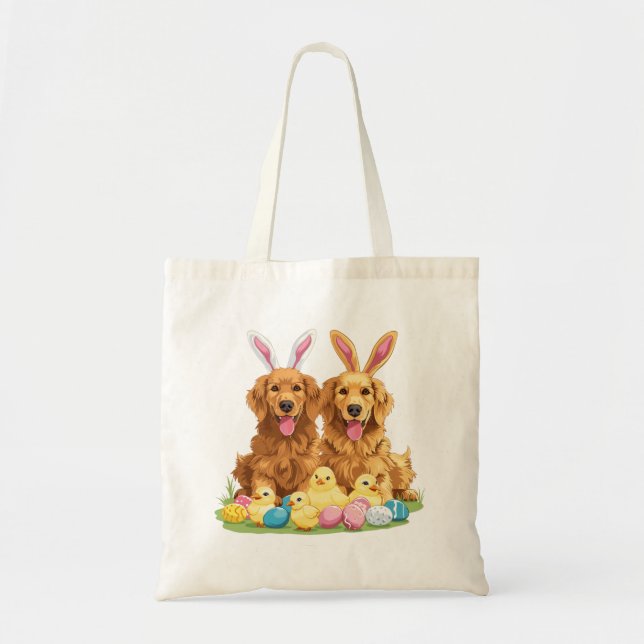 Golden Retriever Hunde Bunny Ears Tragetasche (Vorne)