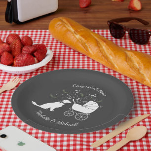 Golden Retriever Hunde Duschgeschlecht neutral Pappteller