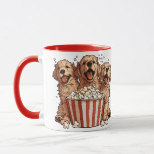 Golden Retriever Hunde Movie Popcorn Eimer Tasse