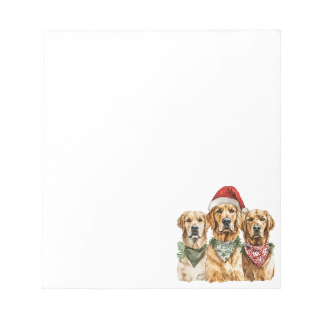 Golden Retriever Hunde Notizblock (Vorderseite)
