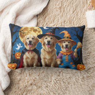 Golden Retriever Hunde Pumpkin Halloween Funny Lendenkissen