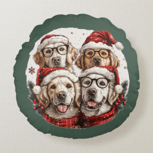 Golden Retriever Hunde Rundes Kissen