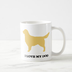 Golden Retriever Hunde Silhouette Custom Kaffeetasse