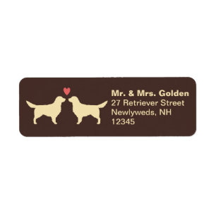 Golden Retriever Hunde Silhouetten mit Herzklopfen