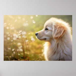 Golden Retriever Hunde Stille Tiere Poster
