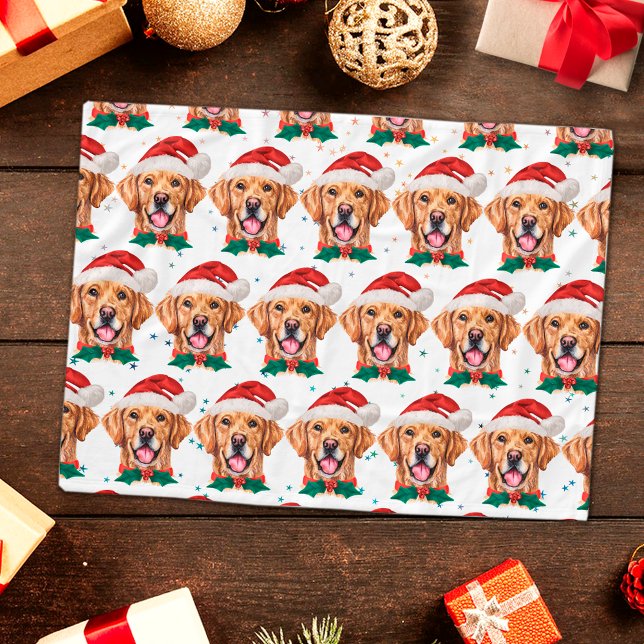Golden Retriever Hunde Zucht Weihnachten Fleecedecke (Von Creator hochgeladen)